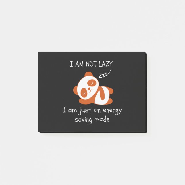 Lazy Panda Funny Post-it Notes (Front)