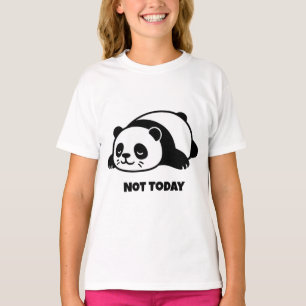 Lazy Panda Not Today Cute Funny Relaxed Mood T-Shirt