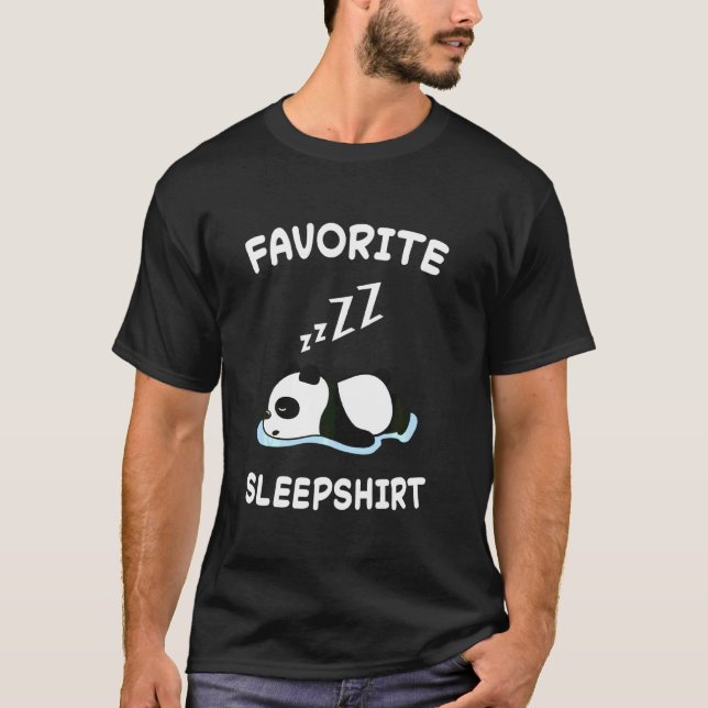 Lazy Panda Pandas Nap Sleeping Sleep Pajamas Pajam T-Shirt (Front)