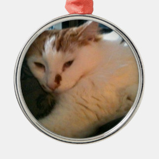Lazy, Relaxed Cat Metal Ornament