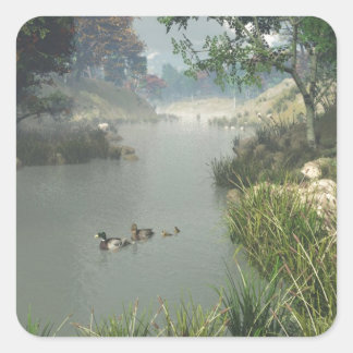 Lazy River Square Sticker