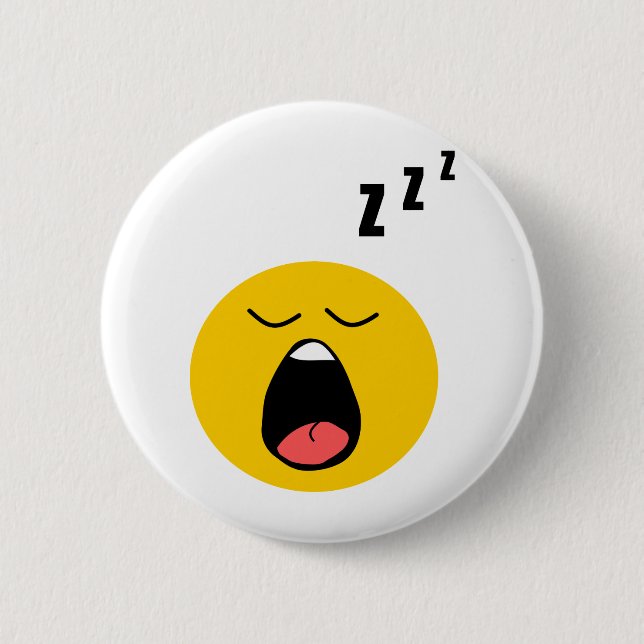 Lazy sleeping pinback button (Front)