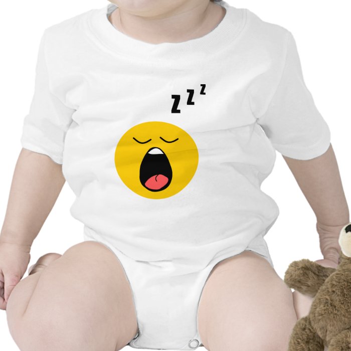 Lazy sleeping smiley tee shirt