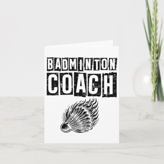 Lazy Sloth Badminton Player Shuttle  Card (Front)