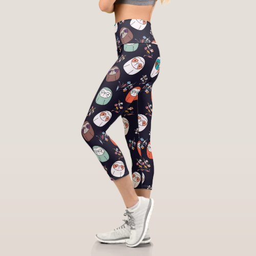 Lazy Sloth Capri Leggings