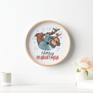 Lazy Sloth Christmas Clock