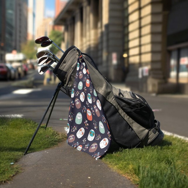 Lazy Sloth Golf Towel (Golf Towel)