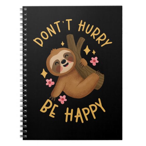 Lazy Sloth Happy Women Sloth Lover Notebook