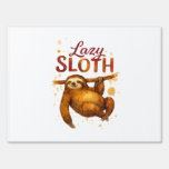 Lazy Sloth in Alcohol Ink Classic T-Shirt Sign
