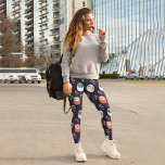 Lazy Sloth Leggings<br><div class="desc">Lazy Sloth cartoon art created using multi colors in a dark blue background which makes it more attractive and fashionable. Try out this design product and enjoy shopping us.</div>