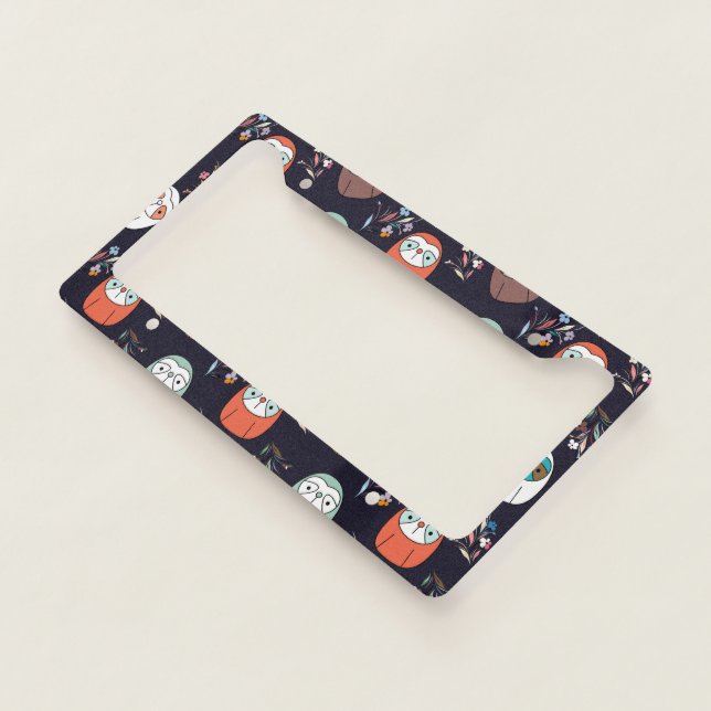 Lazy Sloth License Plate Frame (3/4)