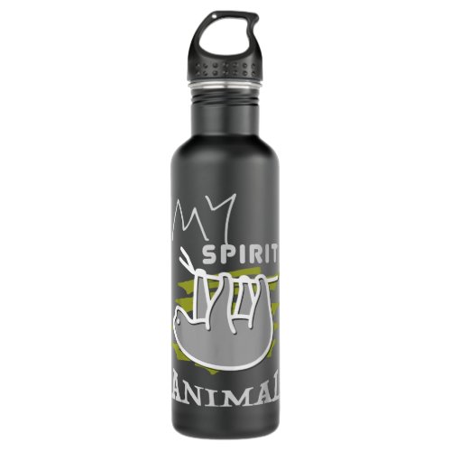 Lazy Sloth My Spirit Animal Funny Tired Sleepy Gif Stainless Steel Water Bottle