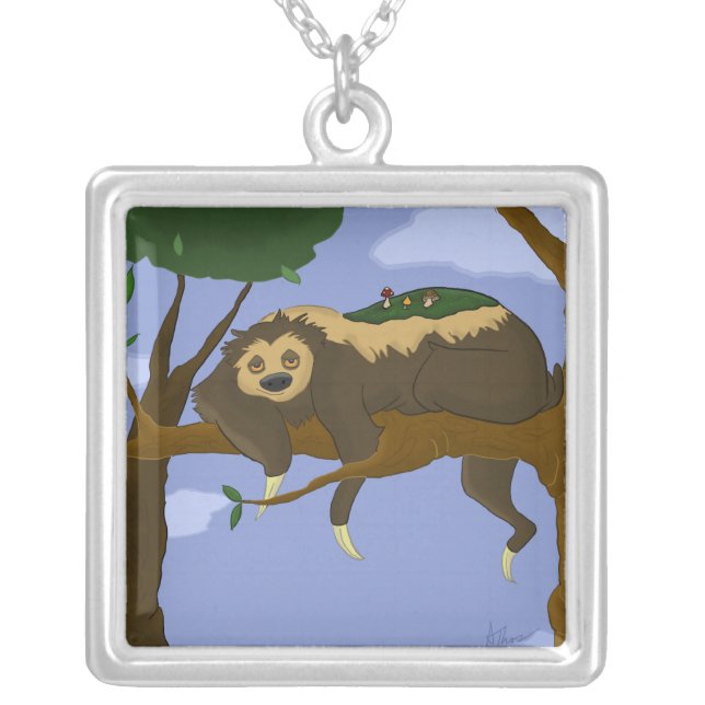 Lazy Sloth Necklace (Front)
