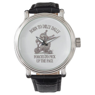 Lazy Sloth Retro Bike Cartoon Watch