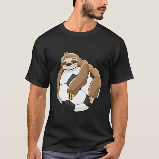 Lazy Sloth Soccer Shirt Soccer Lover Team Ball Kid (Front)