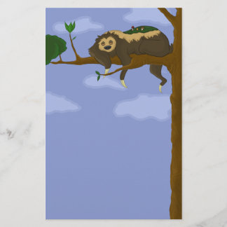 Lazy Sloth Stationery