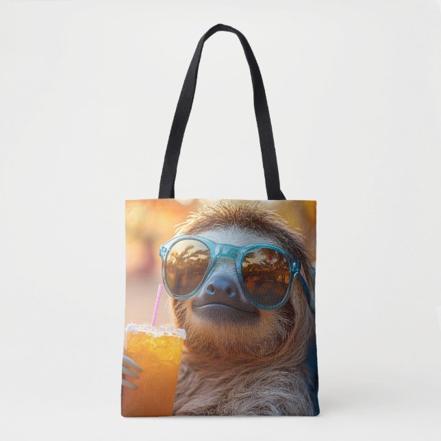 Lazy Sloth Tote Bag (Front)