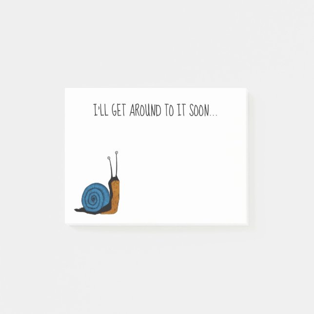Lazy Snail Sticky Notes (Front)