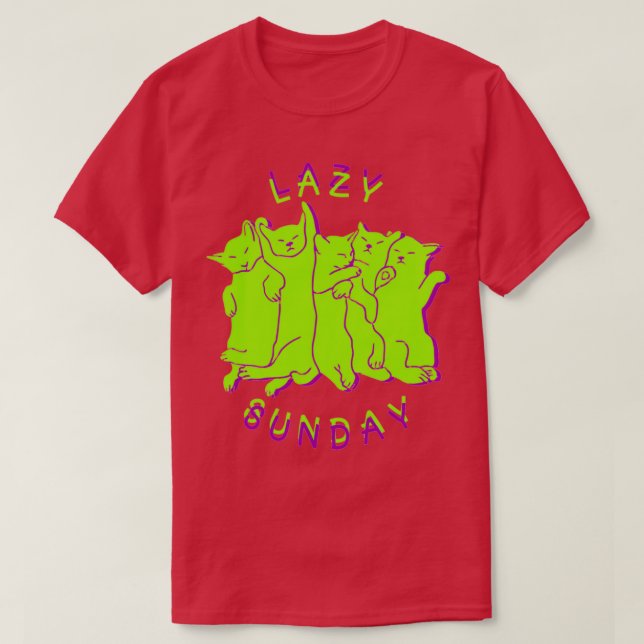 Lazy Sunday Gift Halloween Day Thanksgiving Christ T-Shirt (Design Front)