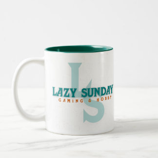 Lazy Sunday simple mug. Two-Tone Coffee Mug