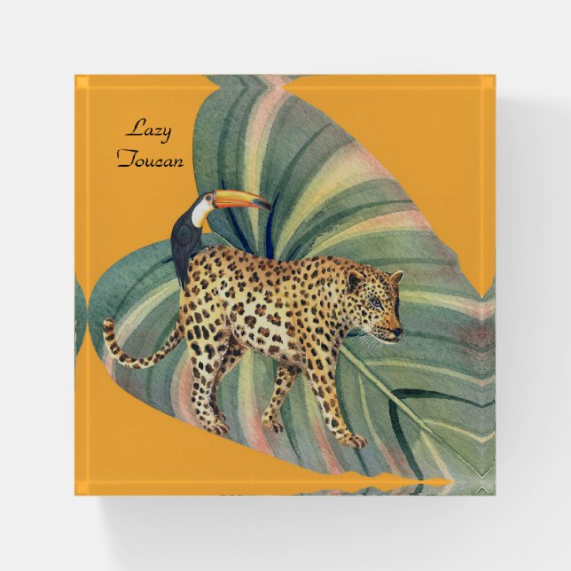 Lazy Toucan Paperweight (Front)