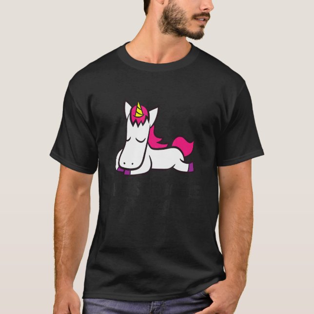 Lazy Unicorn The Struggle Is Real  Unicorn T-Shirt (Front)