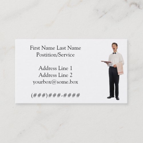 Lazy Waiter Business Card