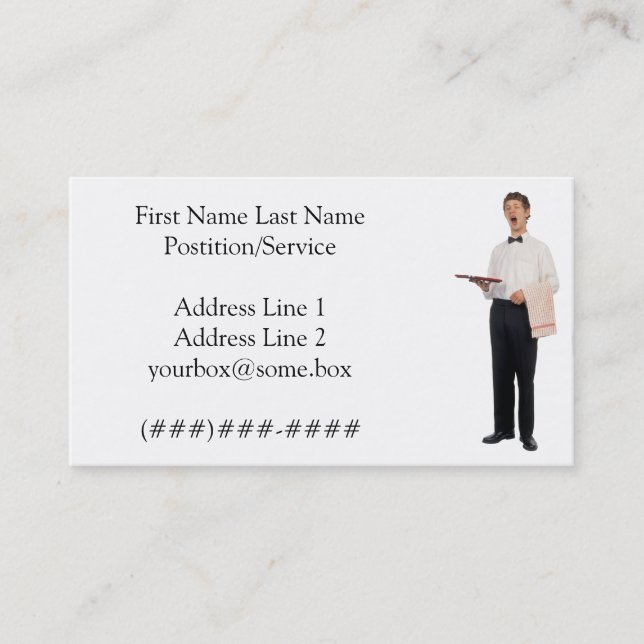 Lazy Waiter Business Card (Front)