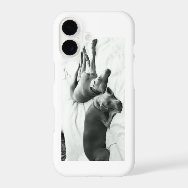 Lazy Weimaraners Iphone Case (Back)
