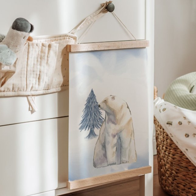 Lazy Winter Polar Bear Arctic Nursery Wall Decor Hanging Tapestry (Lazy Winter Polar Bear Arctic Nursery Wall Decor Hanging Tapestry)
