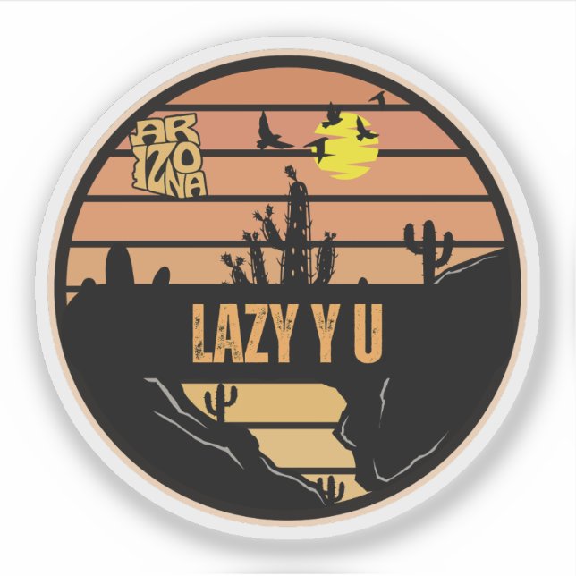 Lazy Y U, Arizona Sticker (Front)