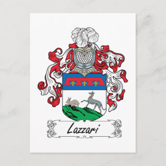 Lazzari Family Crest Postcard