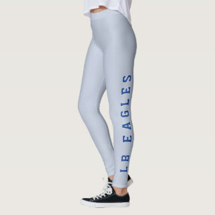LB Eagles Blue Grey School Spirit Wear Leggings