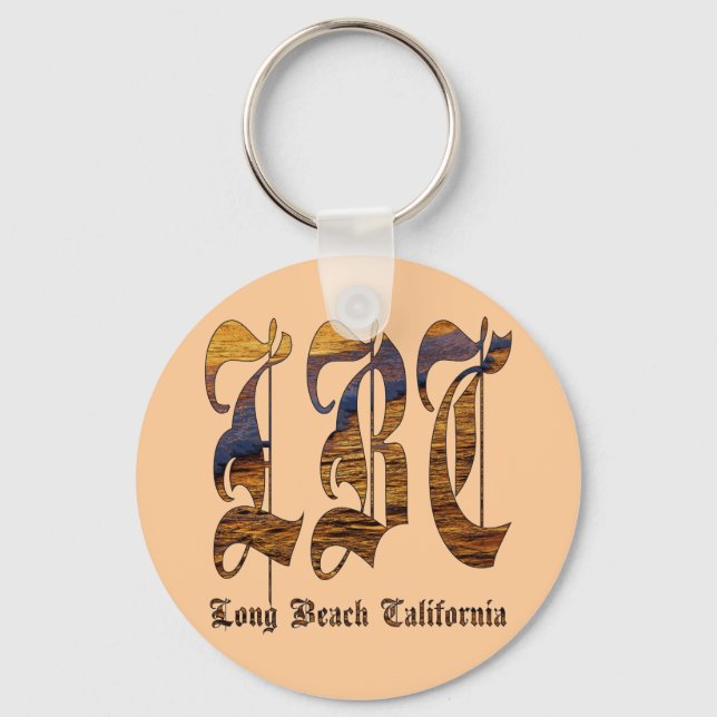 LBC - Long Beach California - Ocean Keychain (Front)