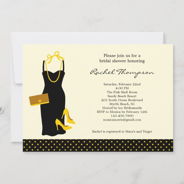 LBD Bridal Shower Invitation (Front)