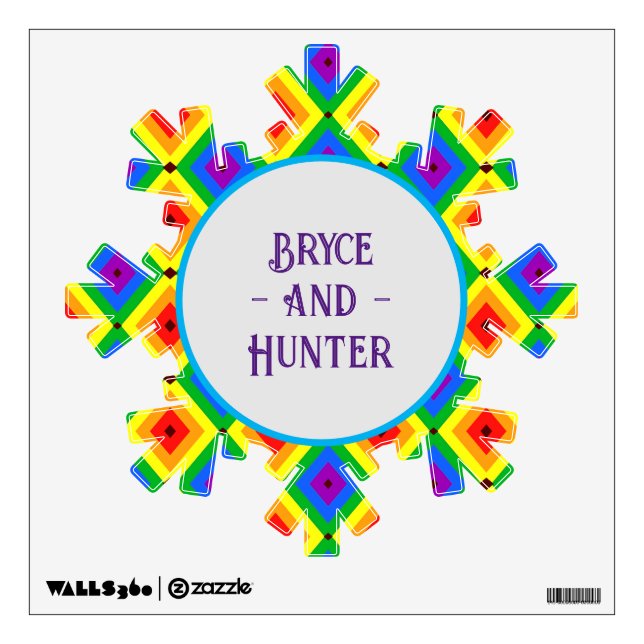 LBGTQA+ Rainbow pride Wall Decal (Front)