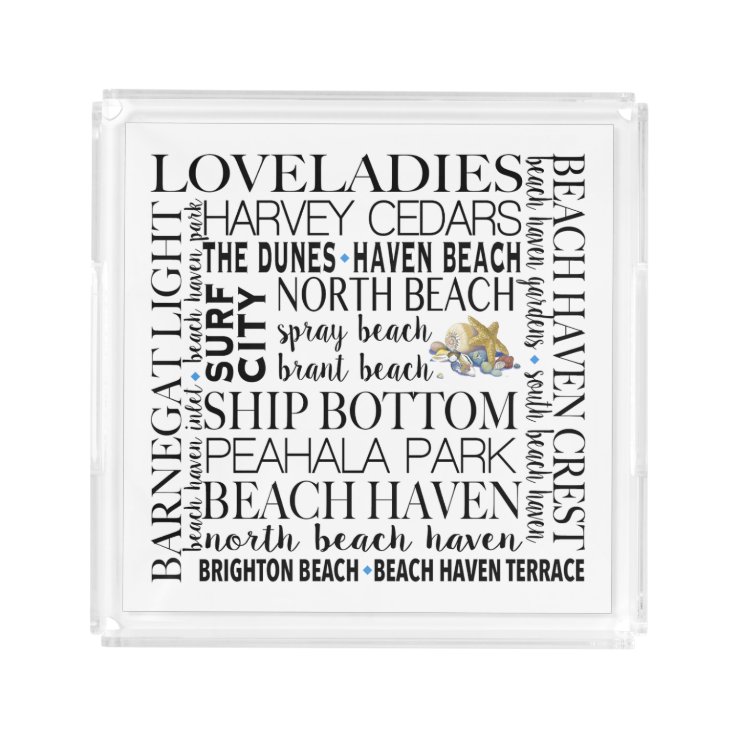 LBI Jersey Shore Tray Zazzle