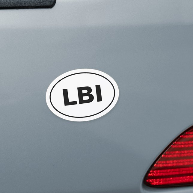 LBI Long Beach Island New Jersey Euro Oval Car Magnet (Creator Uploaded)