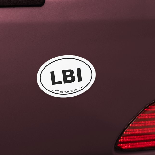 LBI Long Beach Island New Jersey Euro Oval Car Magnet (Creator Uploaded)