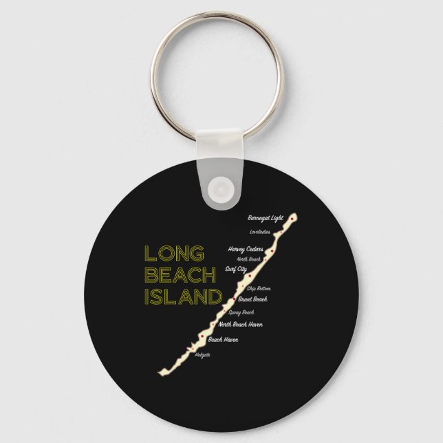 Lbi Nj Long Beach Island New Jersey Nj Beach House Keychain (Front)