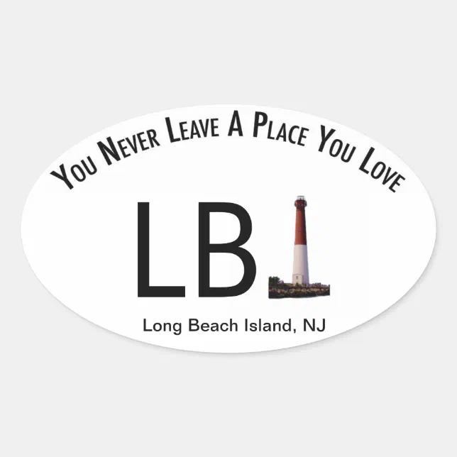 LBI Sticker Long Beach Island, NJ Lighthouse Zazzle