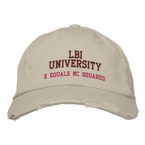 LBI UNIVERSITY REG TRADEMARK HAT LBI APPAREL