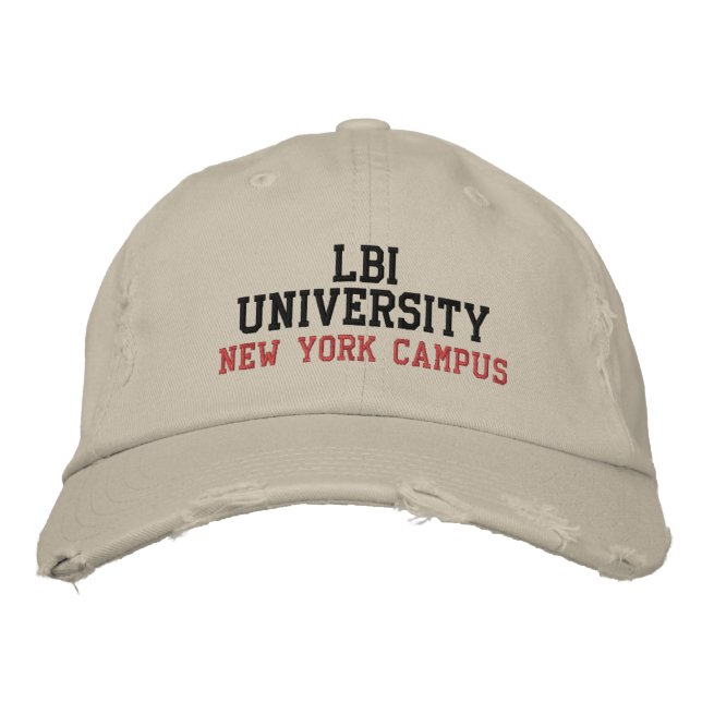LBI UNIVERSITY TM EMBROIDERED BASEBALL CAP (Front)
