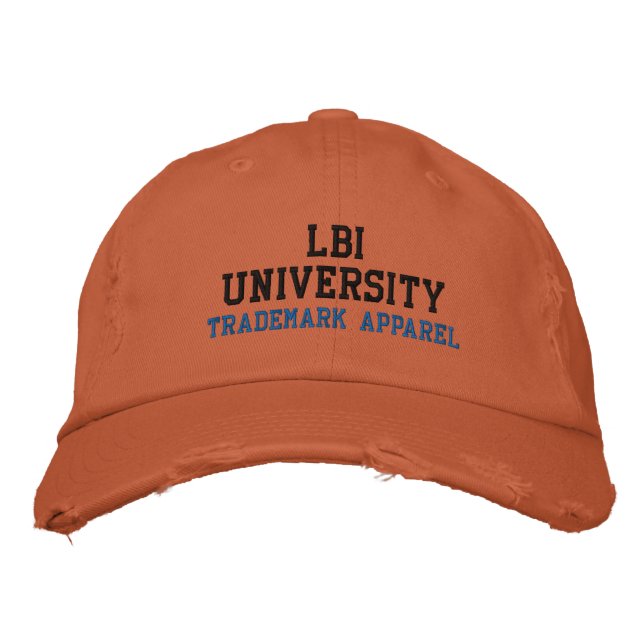 LBI UNIVERSITY TRADEMARKED EMBROIDERED BASEBALL CAP (Front)