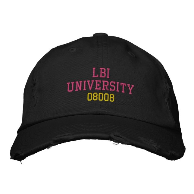 LBI UNIVERSITY TRADEMARKED EMBROIDERED BASEBALL CAP (Front)