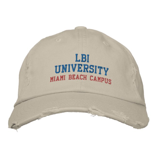 LBI UNIVERSITY TRADEMARKED EMBROIDERED HAT (Front)