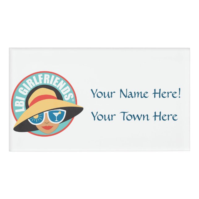LBIG Rectangular Magnetic Name Badge (Front)