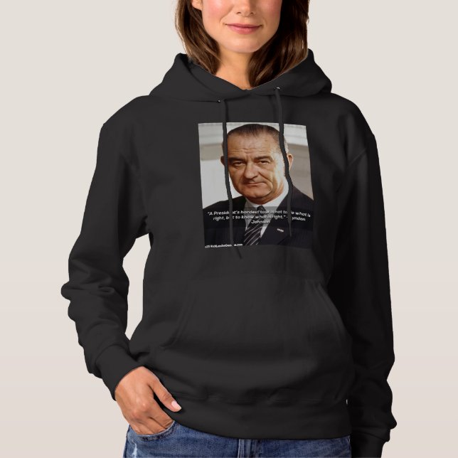 LBJ And "Knowing What's Right" Quote Hoodie (Front)