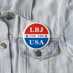 LBJ for the USA Lyndon B. Johnson Button