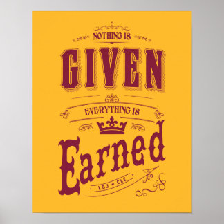 LBJ to Cleveland: "Everything Is Earned" Poster